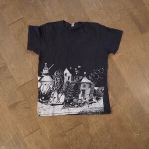 Alternative Earth Short Sleeve Pullover Graphic Shirt Black Mens Size Medium